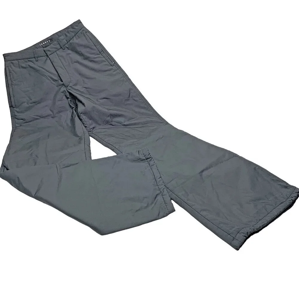 Retro Theory Gray Lightly Drawstring Leg Snow Pants